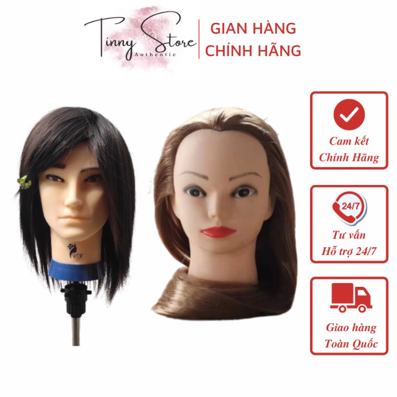 Đầu canh chịu nhiệt tóc nam nữ cho học viên, chịu nhiệt 180 độ, uốn sấy ép thoải mái