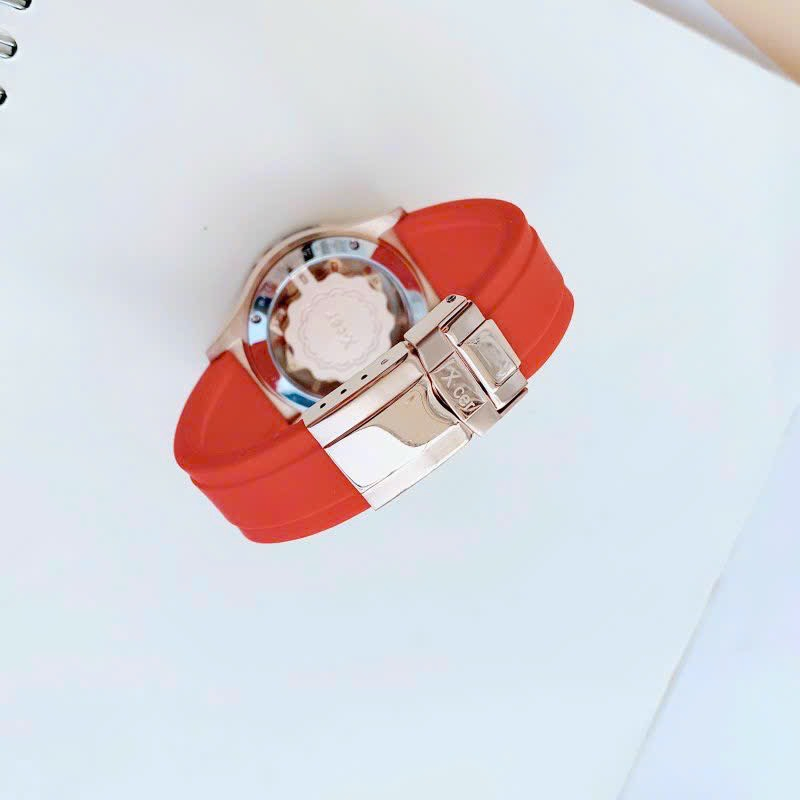 Đồng Hồ Nữ Auth Xcer B0637 Rose Rainbow Red - Màu Đỏ - Vỏ Rose Gold , Máy Quartz - Pin , Size 38mm