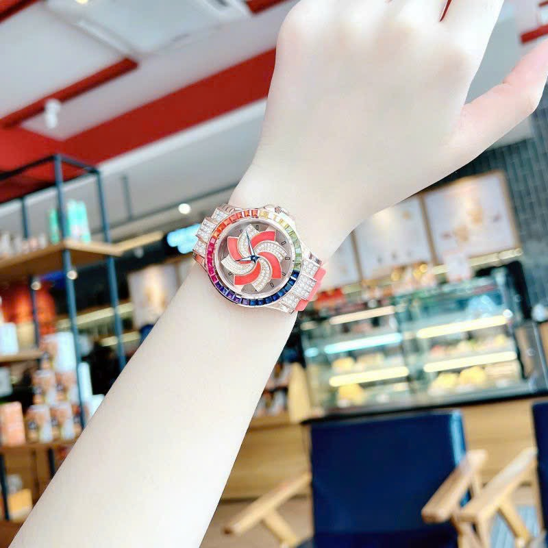 Đồng Hồ Nữ Auth Xcer B0637 Rose Rainbow Red - Màu Đỏ - Vỏ Rose Gold , Máy Quartz - Pin , Size 38mm