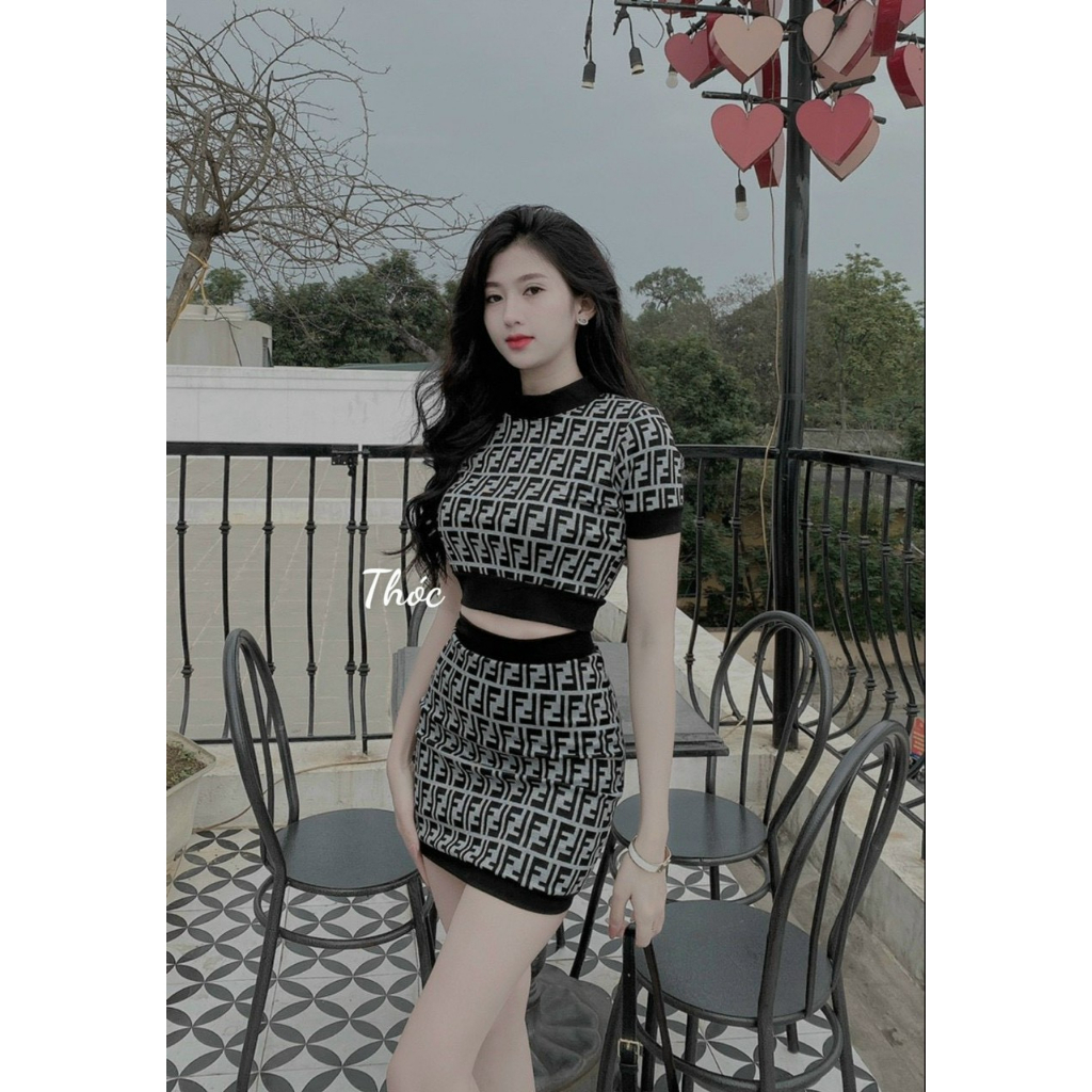 Sét Váy Nữ Cá Tính Thời Trang Hottren,Sét Nữ In 3D Cao cấp Dạo Phố Siêu Xinh