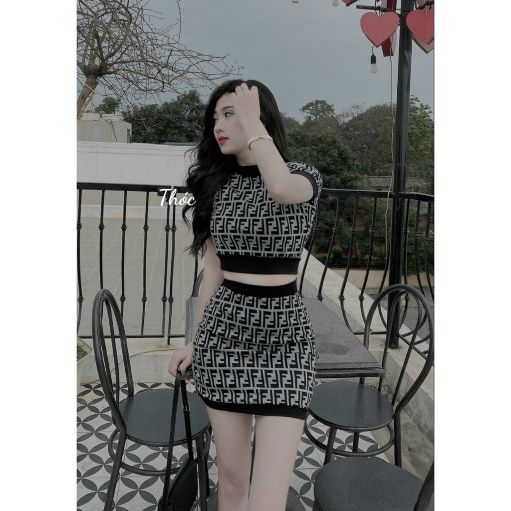 Sét Váy Nữ Cá Tính Thời Trang Hottren,Sét Nữ In 3D Cao cấp Dạo Phố Siêu Xinh