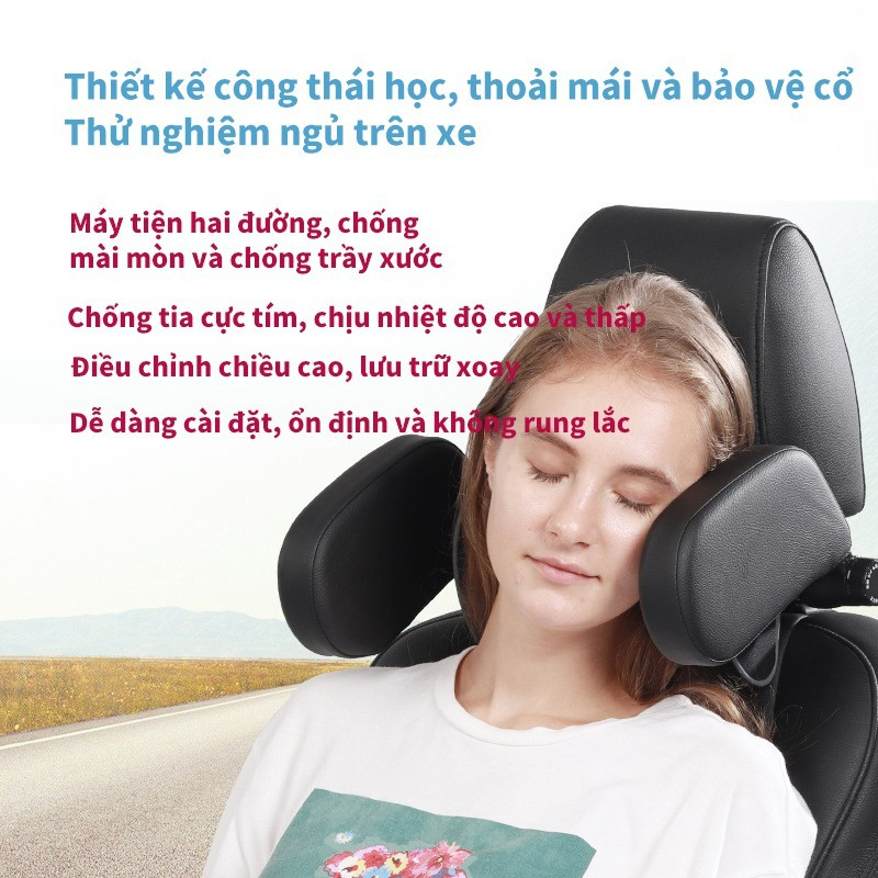 Gối Tựa Đầu, Gối Tựa Cổ Khi Ngủ Trên Ô Tô, Xe Hơi Chống Đau Mỏi Vai Gáy, Có Thể Điều Chỉnh Kích Thước