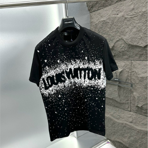 Áo Phông Nam In Chấm Bi Chữ Loang, Áo Thun Cotton Mát Mịn Siêu Đẹp