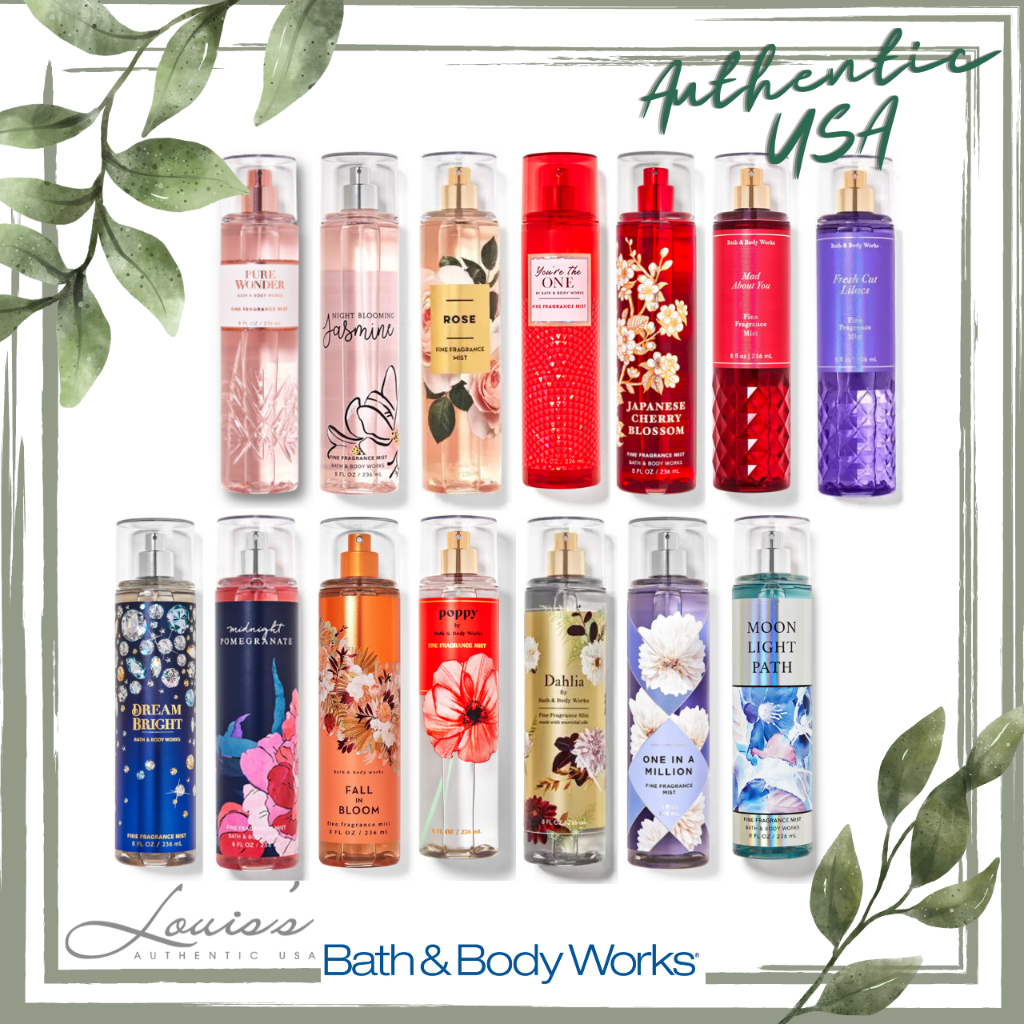[ Mini ] Body mist mùi hoa MAGNOLIA JAPANESE CHERRY DREAM BRIGHT ROSE POPPY PURE WONDER - Xịt thơm Bath & Body Works Mỹ