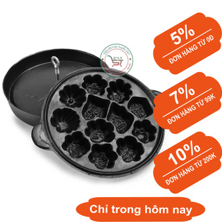 Khuôn bánh bông lan bánh thuẫn chống dính sử dụng trên nhiều loại bếp tiện dụng