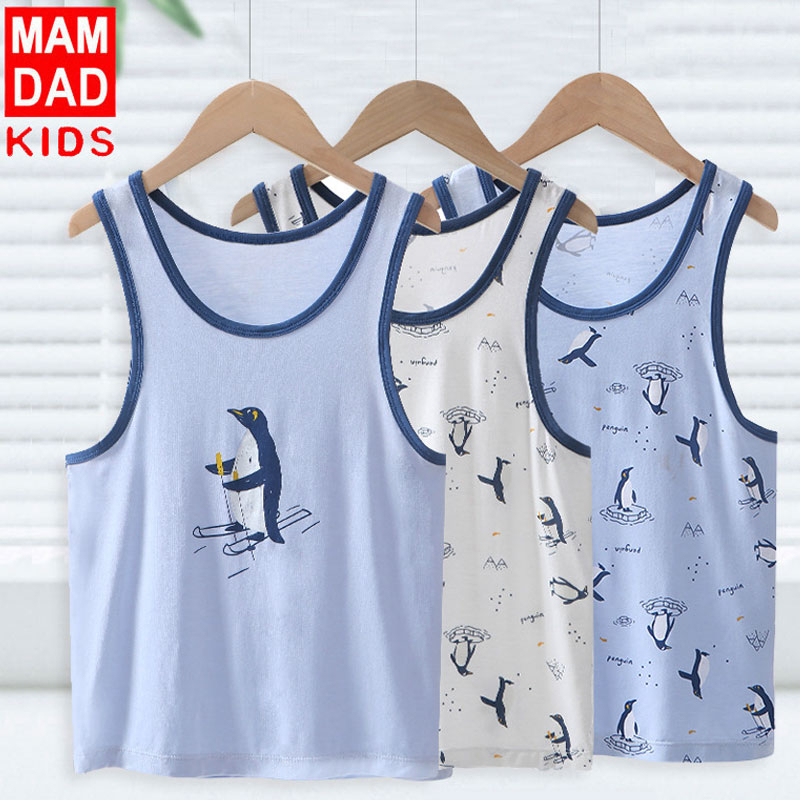 COMBO 3 Áo sát nách chất cotton Lạnh mùa hè hãng MAMDADKIDS cho bé Trai
