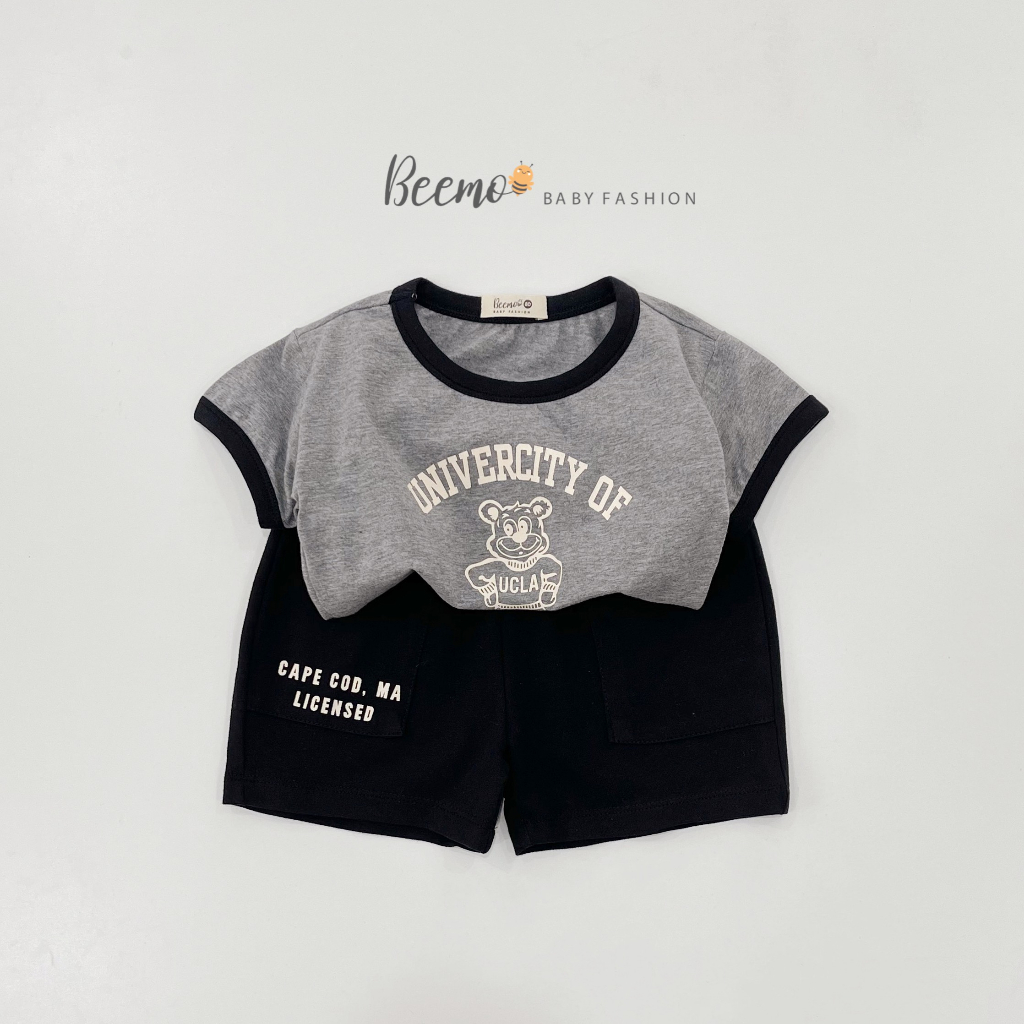 Bộ cotton gấu californa Beemo cho bé trai