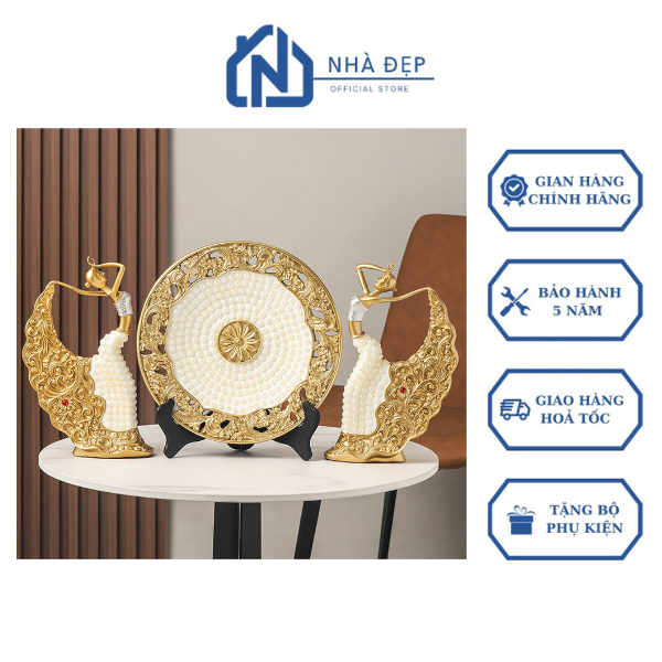 Tượng Decor Cô Gái Múa Ba Lê Trang Trí Nhà Cửa Phòng Khách Phòng Làm Việc Phòng Ngủ Phong Cách Bắc Âu Hiện Đại