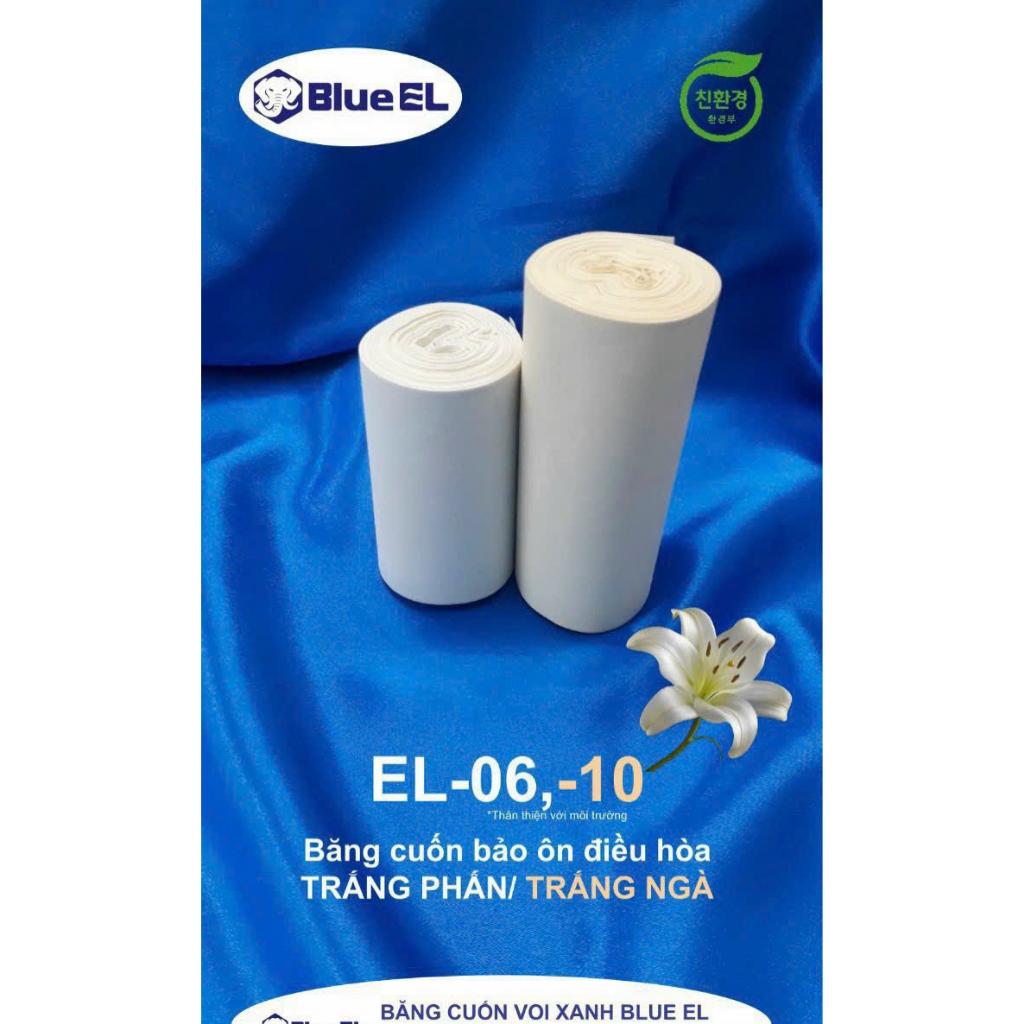 Băng cuốn Blue EL Hàn Quốc - băng cuốn bảo ôn-băng cuốn ống đồng điều hòa-băng si điều hòa