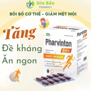 Viên uống tăng sức đề kháng bồi bổ cơ thể, giảm mệt mỏi, ăn ngon miệng PHARVINTON Extra Hộp 100 viên