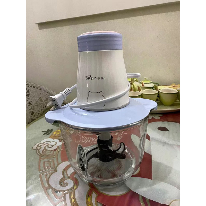 Máy Xay Thịt BEAR Cối Thủy Tinh 2L Cao Cấp - Cáo Đeo Nơ