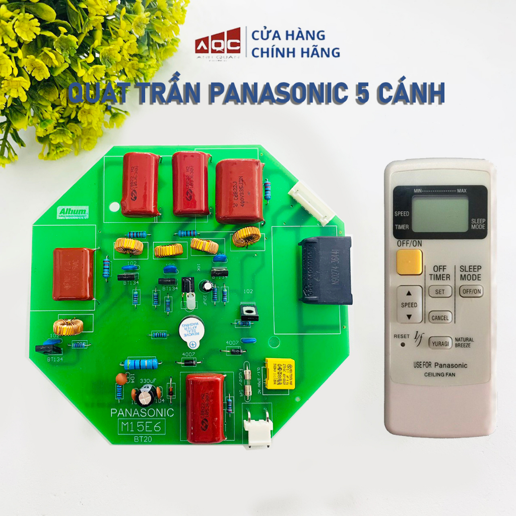 Bo quạt trần Panasonic 5 cánh - Board quạt trần Panasonic 5 cánh ( tặng kèm khiển)