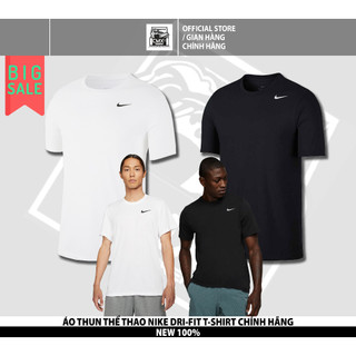 Áo thun n. dri-fit trắng / đen chính hãng - real authentic