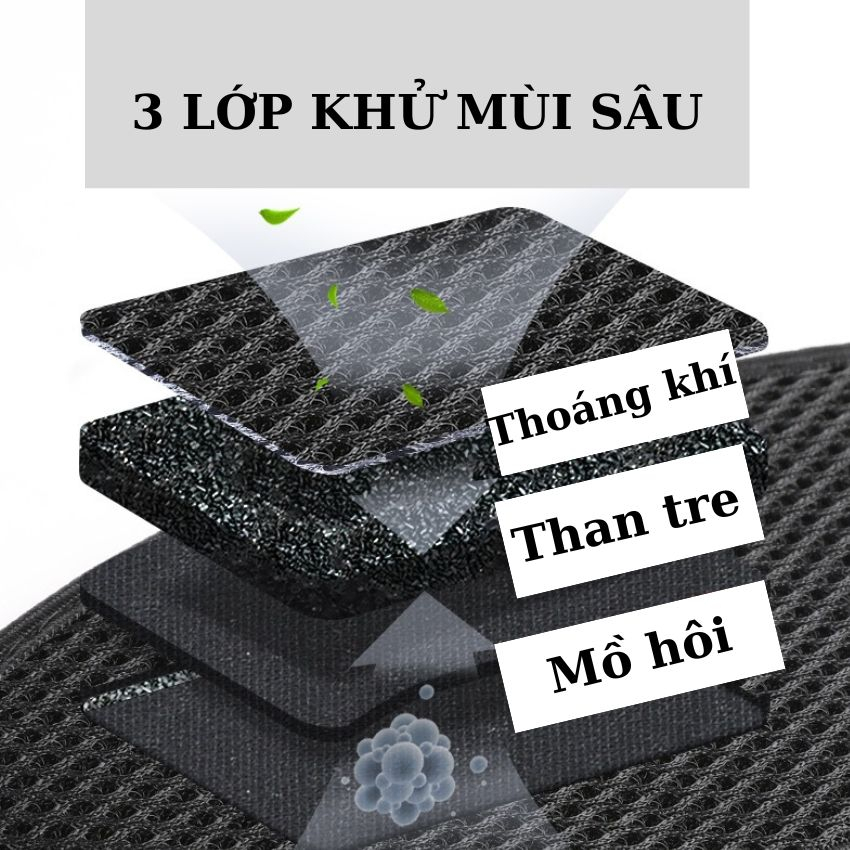 Lót giày thể thao nam nữ đa năng khử mùi kháng khuẩn than tre hoạt tính LG10