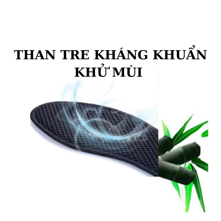 Lót giày thể thao nam nữ đa năng khử mùi kháng khuẩn than tre hoạt tính LG10