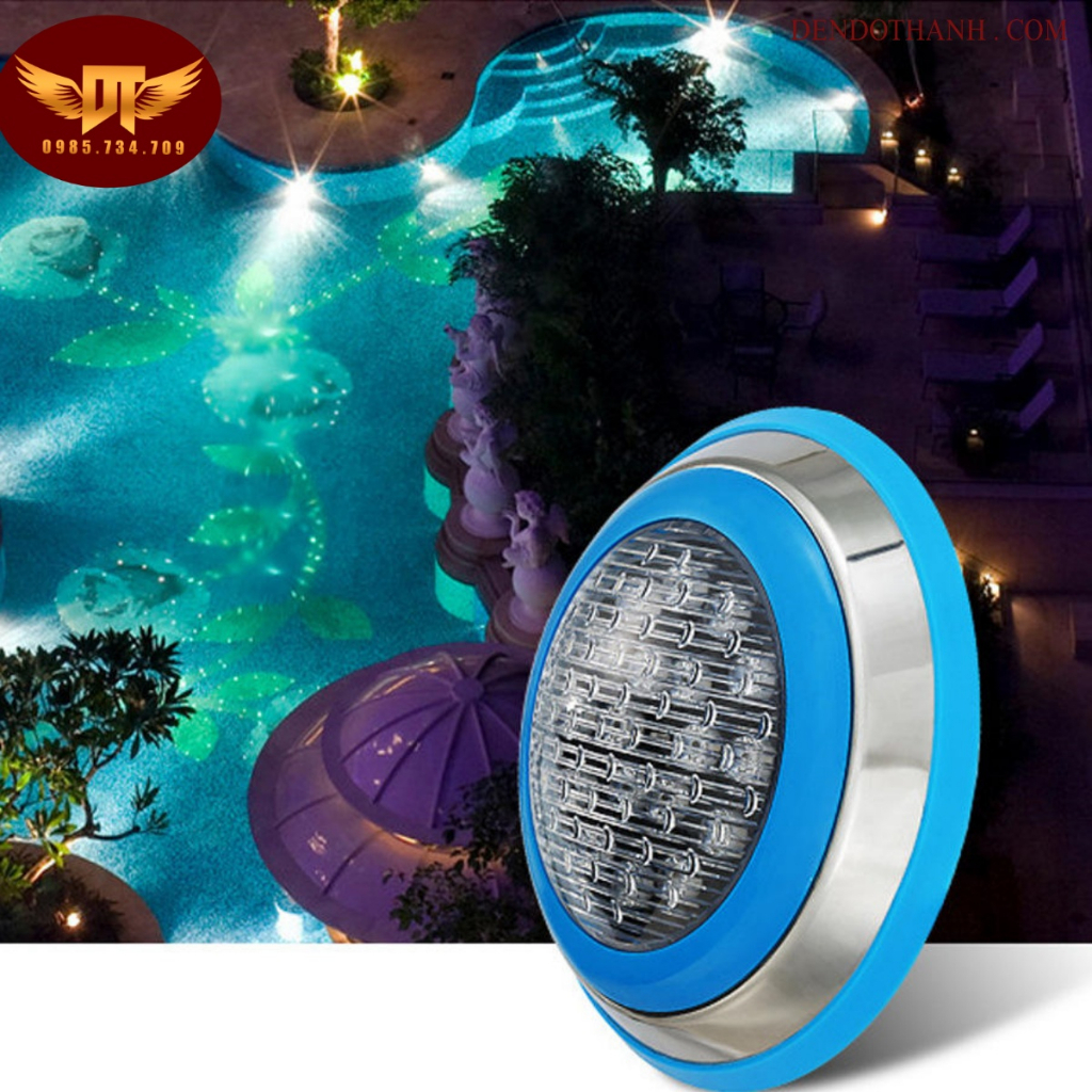 Đèn ốp bể bơi, đèn rọi âm dưới nước an toàn sang trọng đặt hàng màu sắc theo yêu cầu, đèn bể bơi sân vườn cao cấp DDT