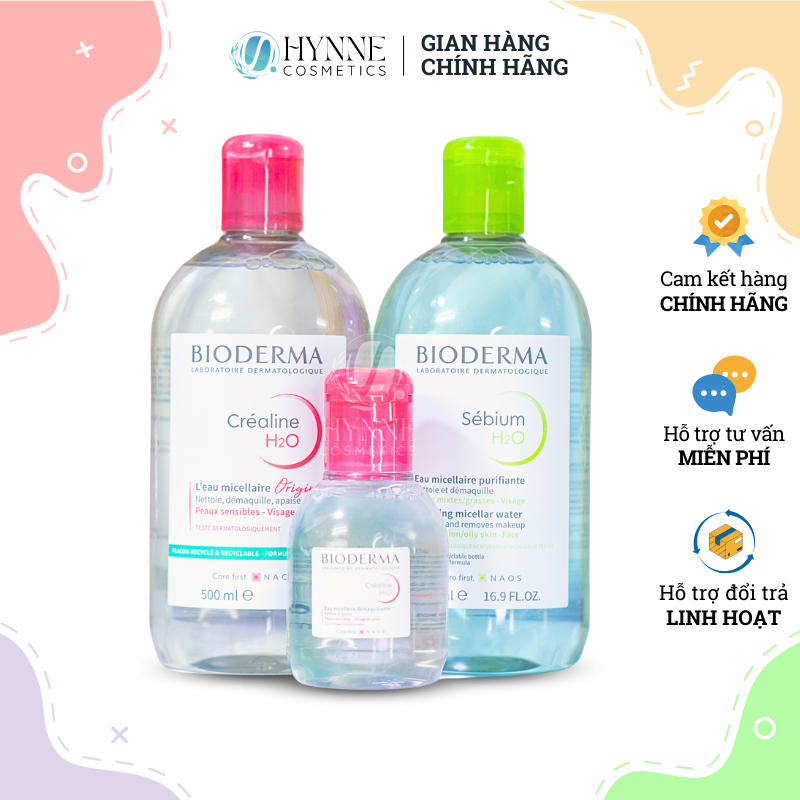 Nước tẩy Trang Bioderma Crealine H2O Pháp 500ml - Hynne Cosmetics