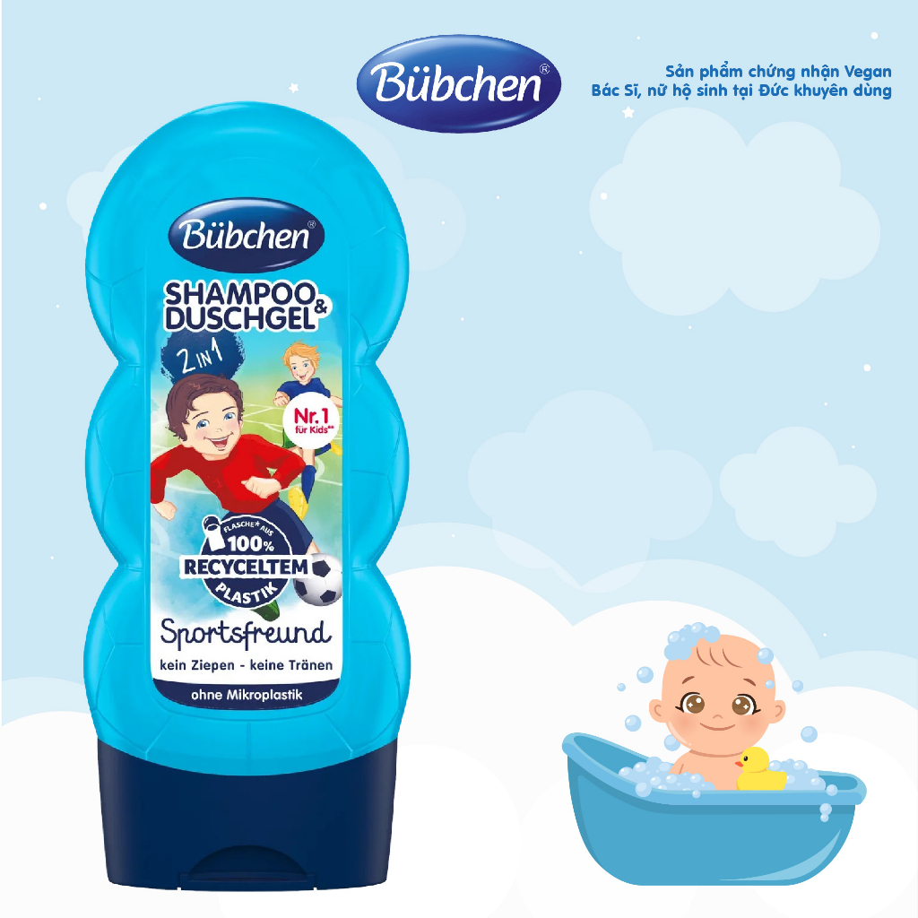 Sữa tắm gội toàn thân cho bé 2in1 Bubchen Sportsfreund 230ml