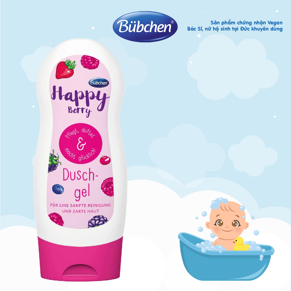 Sữa tắm cho bé Bubchen Kids Dugel Happy Berry 230ml