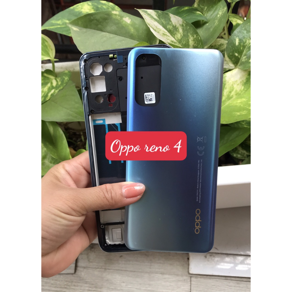 Bộ vỏ Oppo Reno4  / Vỏ bộ oppo reno 4 zin -có nút bấm