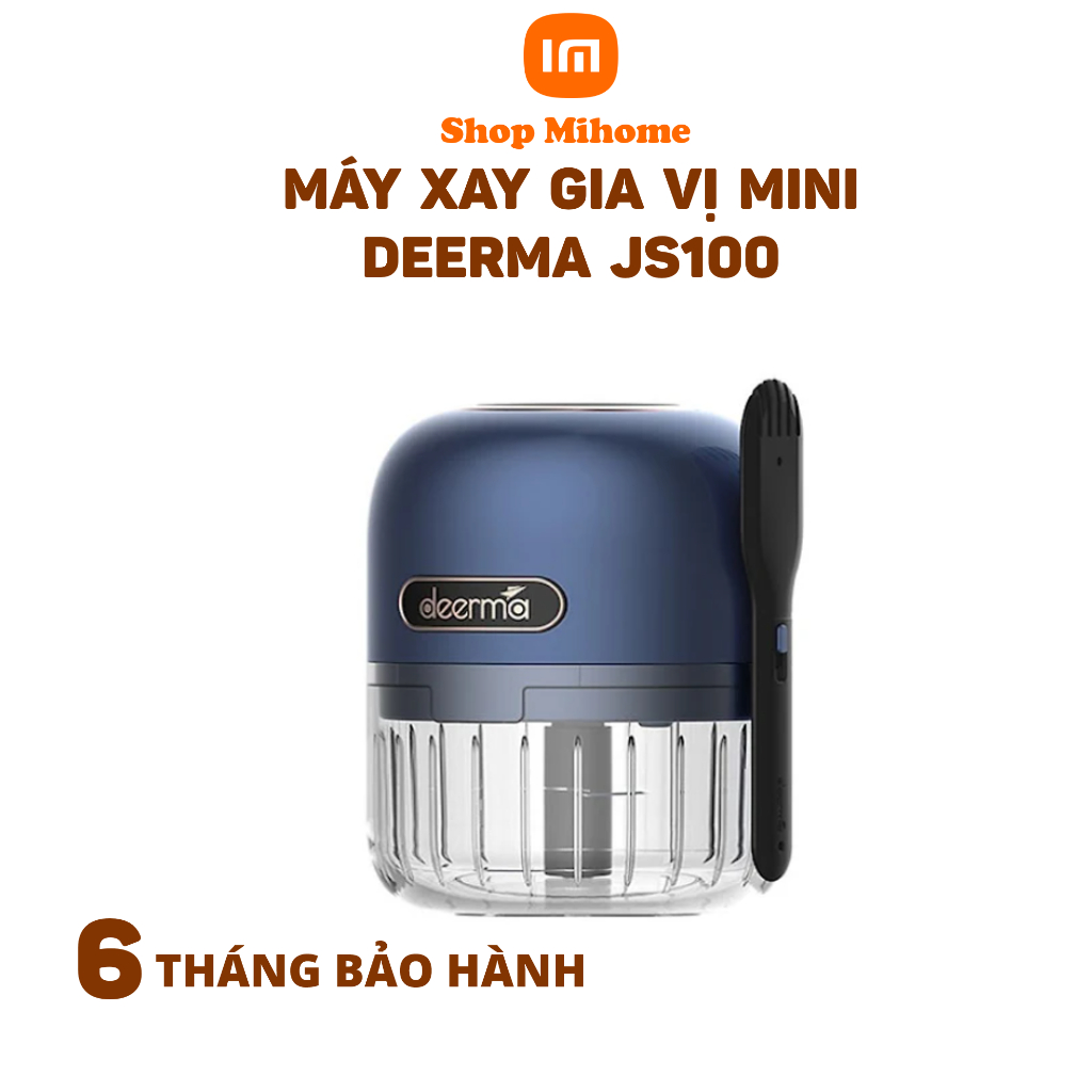Máy xay tỏi ớt gia vị mini Deerma JS100 - Hàng Chính Hãng