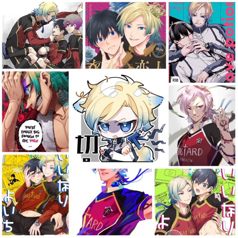 Sticker Blue Lock Michael  kaiser 30-60 hình khác nhau/ ảnh dán anime Blue Lock BL Michael kaiser