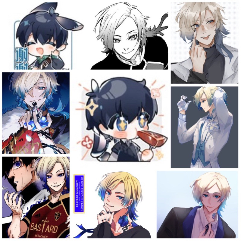 Sticker Blue Lock Michael  kaiser 30-60 hình khác nhau/ ảnh dán anime Blue Lock BL Michael kaiser