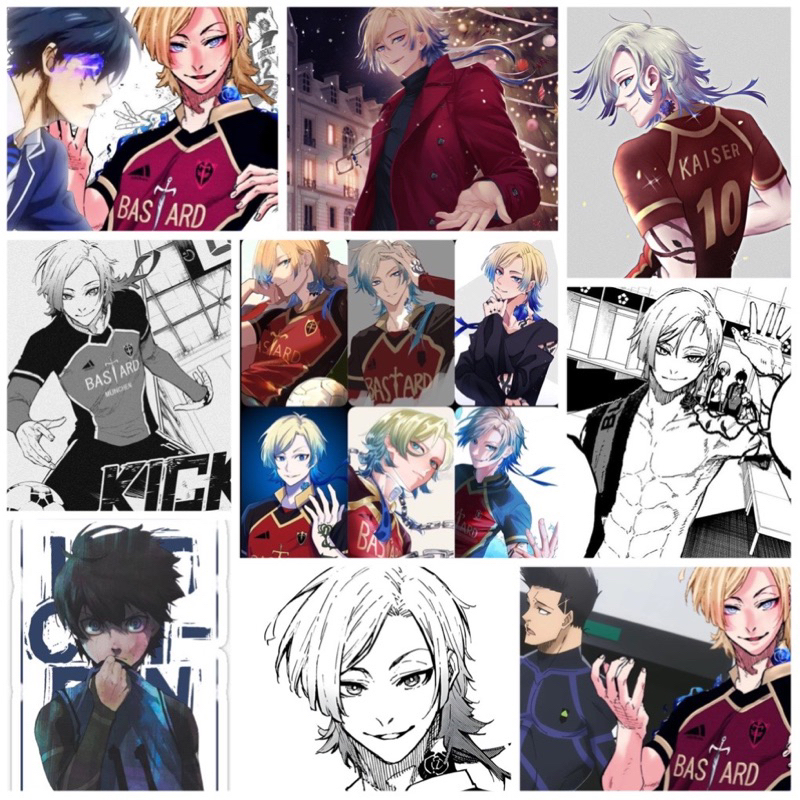 Sticker Blue Lock Michael  kaiser 30-60 hình khác nhau/ ảnh dán anime Blue Lock BL Michael kaiser