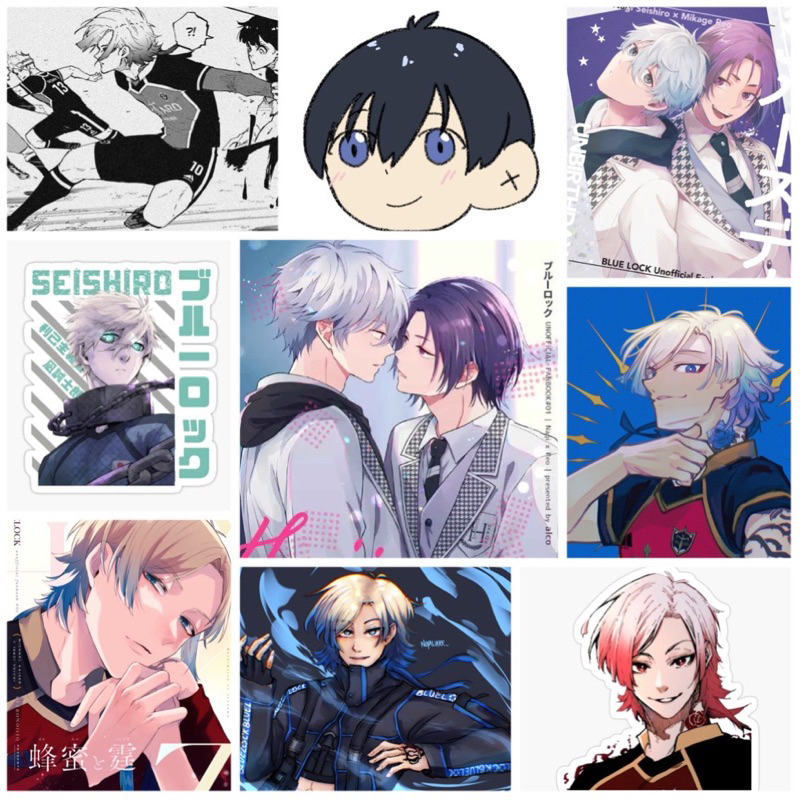 Sticker Blue Lock Michael  kaiser 30-60 hình khác nhau/ ảnh dán anime Blue Lock BL Michael kaiser