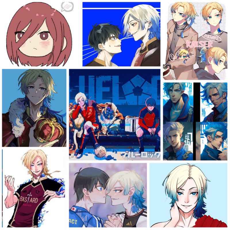 Sticker Blue Lock Michael  kaiser 30-60 hình khác nhau/ ảnh dán anime Blue Lock BL Michael kaiser