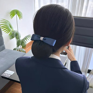 Cặp tóc đính đá có búi lưới, kẹp tóc công sở nhiều màu trẻ trung - Y276