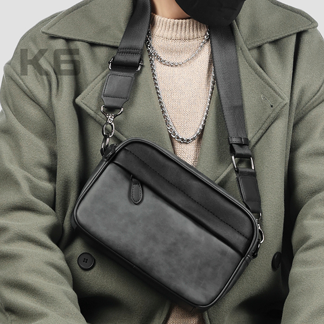 Túi đeo chéo nam da trơn PU cao cấp dáng chữ nhật thời trang cá tính chống thấm nước Tomado TD05