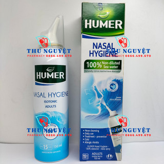 Dung dịch xịt mũi người lớn Humer 150 Nasal Hygiene Adults 100% nước biển chai 150ml