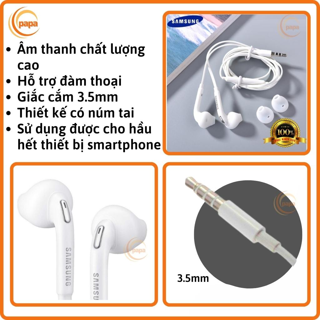 Tai nghe samsung có dây nhét tai s7, tai nghe chân tròn 3.5mm. âm bass chất lượng rõ ràng, hàng full box