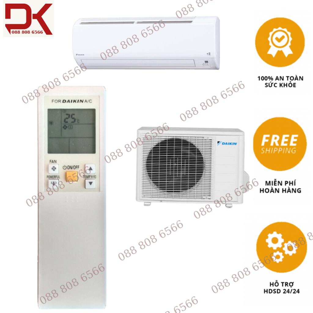 Điều Khiển Remote Điều Hòa DAIKIN Mẫu Mới Nhất-Tiết Kiệm Điện - Hàng loại tốt - Bảo hành 1 đổi 1