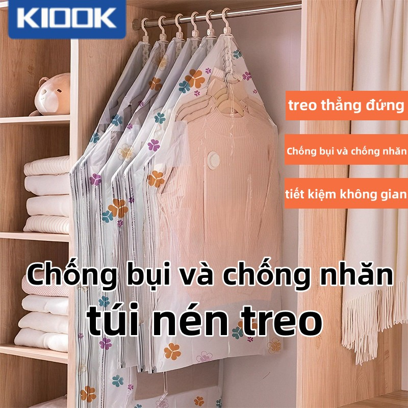 Túi bọc quần áo treo tủ chống bụi , Loại dày có khoá bọc kín quần áo chống ẩm mốc, côn trùng, Sắp xếp tủ quần áo