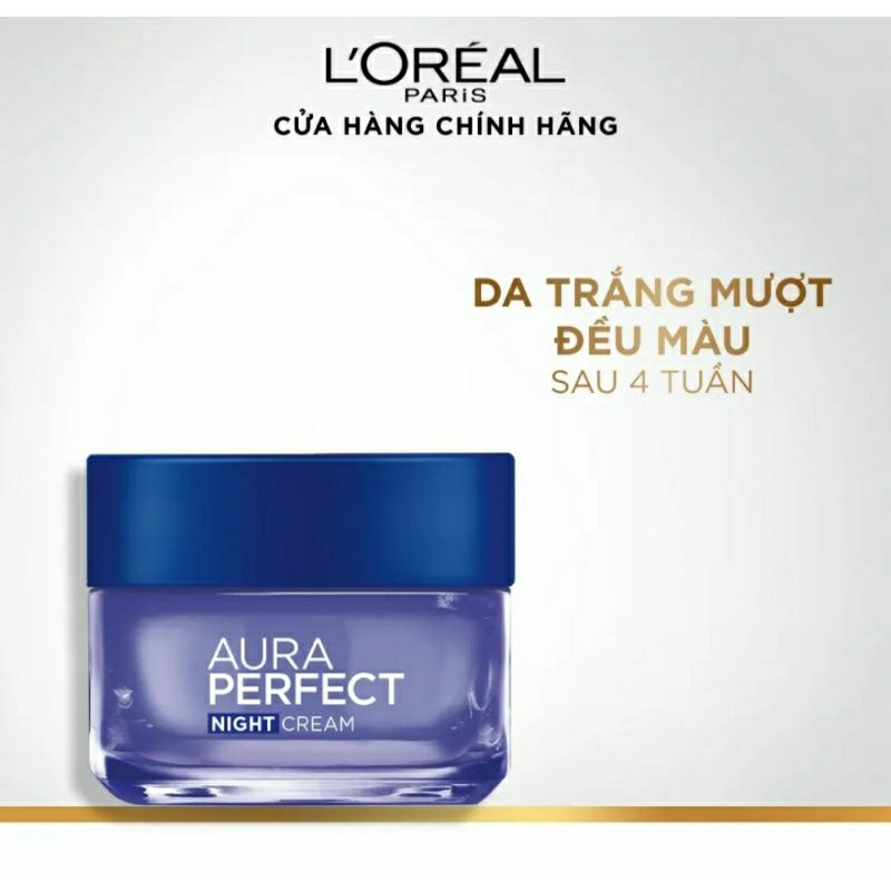 Kem dưỡng trắng da vitamin L'Oreal Paris Aura Perfect ban ngày 50ml,  ban đêm 50ml