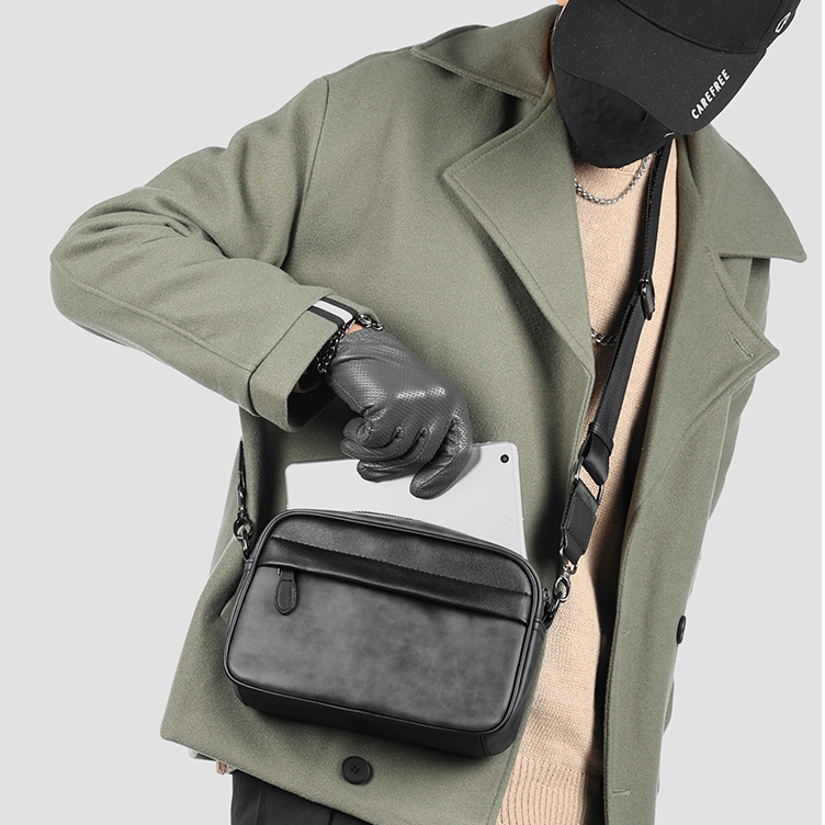 Túi đeo chéo nam da trơn PU cao cấp dáng chữ nhật thời trang cá tính chống thấm nước Tomado TD05