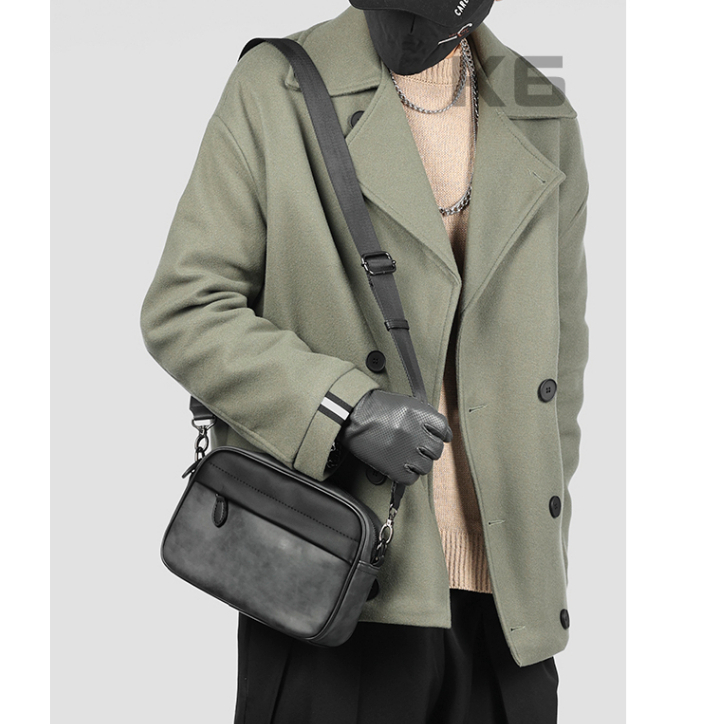 Túi đeo chéo nam da trơn PU cao cấp dáng chữ nhật thời trang cá tính chống thấm nước Tomado TD05