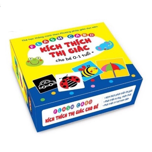 Bộ 4 cuốn thẻ học kích thích thị giác cho bé