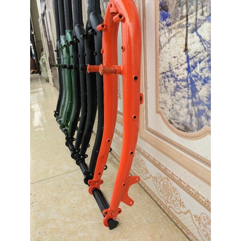 Phuộc thép touring bikepacking xe đạp đường trường 700c