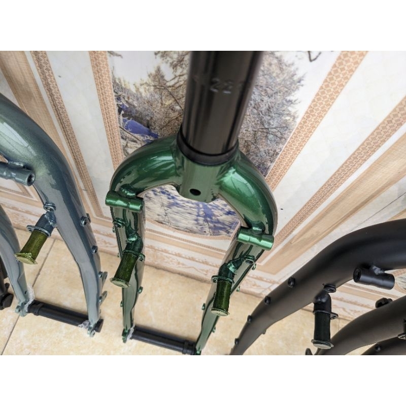 Phuộc thép touring bikepacking xe đạp đường trường 700c