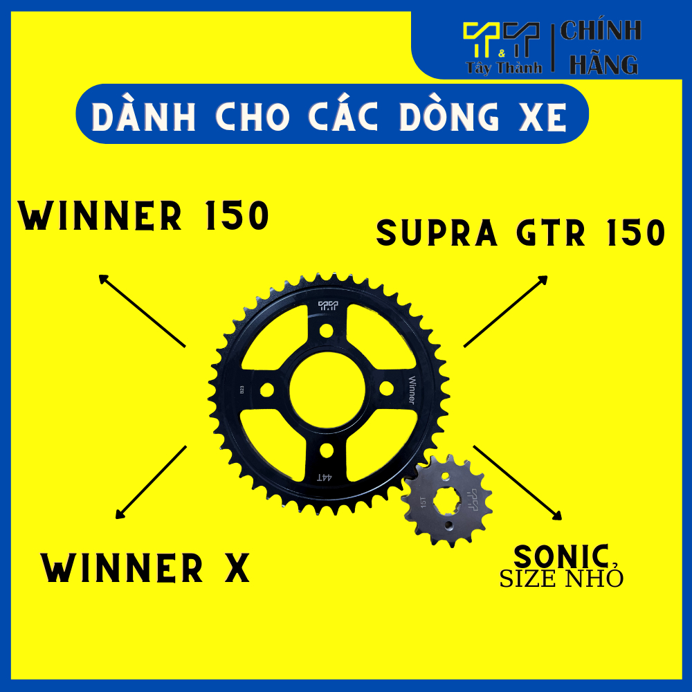 Nhông Sên Dĩa Winner 44T - 15T hàng nhập Thái Lan, bảo hành 6 tháng 1 đổi 1, Shop tây thành chuyên nsd winner