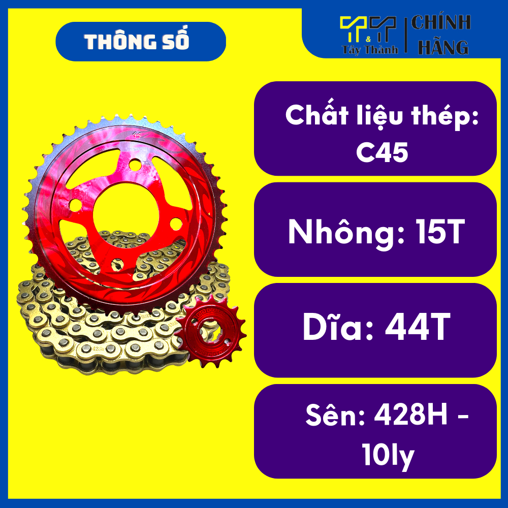 Nhông Sên Dĩa Winner 44T - 15T hàng nhập Thái Lan, bảo hành 6 tháng 1 đổi 1, Shop tây thành chuyên nsd winner