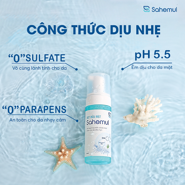 Combo 3 Sản Phẩm Kem Ngừa Mụn 20gr, Bọt Rửa Mặt 150ml và Nước Tẩy Trang Sahemul 250ml Dành Cho Da Dầu Mụn