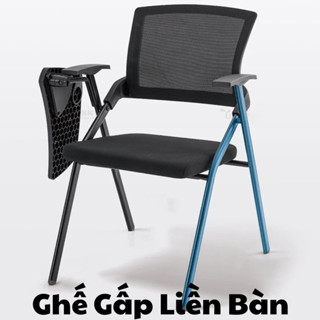 Ghế văn phòng gấp gọn, ghế gấp liền bàn cho văn phòng, học sinh, sinh viên, trung tâm đào tạo khung thép chắc chắn