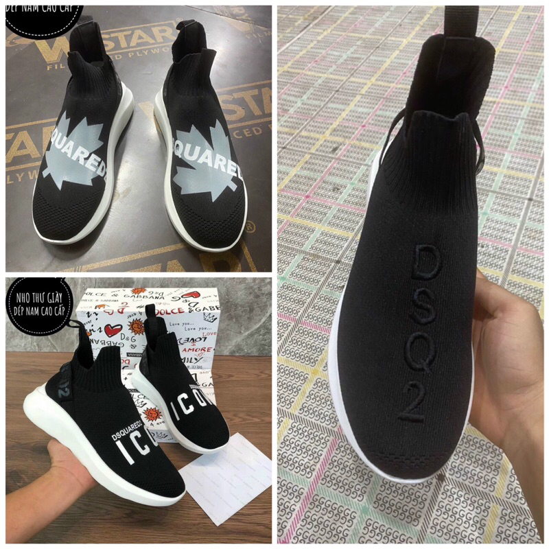 Giầy cổ cao nam DSQ2,Icon sieu hot hit_Giầy thể thao cao cổ nam cao cấp