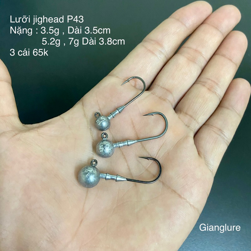 Lưỡi jighead P43  3,5g 5,2g 7g