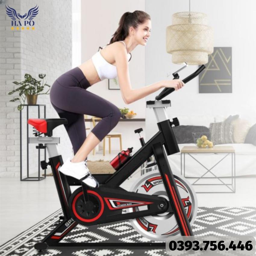 Xe Đạp Thể Thao Hapo Hp17 Cao Cấp Tại Nhà, Xe Đạp Tập Gym Tại Chỗ Chất Liệu Hợp Kim Thép Chính Hãng