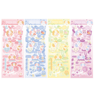 Zanmo tờ nhãn dán sticker chó con bakery dễ thương decor toploader